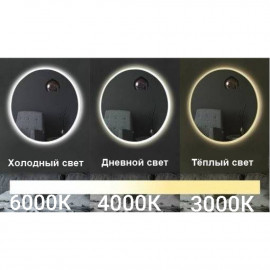 Круглое зеркало с подсветкой Декор 29 