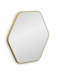 Шестиугольное зеркало в золотой тонкой раме Hexagon M Gold (Хексаген) Smal 80*74 см в интернет-магазине зеркальной мастерской ЗЕРКАЛА-М фото 1 