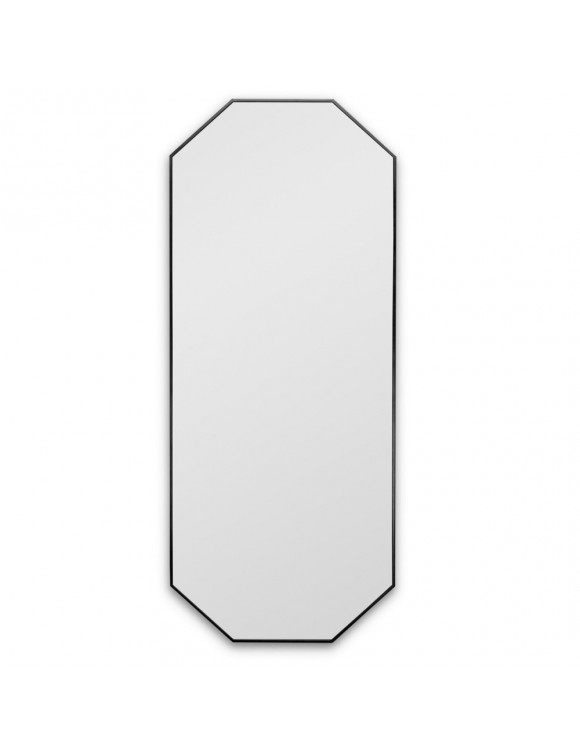 Восьмиугольное зеркало в тонкой чёрной раме Stilig L Black (Стилиг) Smal 50*120 см в интернет-магазине зеркальной мастерской ЗЕРКАЛА-М фото
