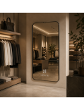 Настенное большое зеркало в полный рост в раме с логотипом, текстом или рисунком LG004 в интернет-магазине зеркальной мастерской ЗЕРКАЛА-М фото 3 