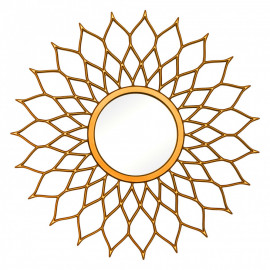Круглое зеркало в золотой декоративной раме Mast Gold 